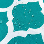 SleepMan Outdoor 17"x16" Chair Cushions with Ties Set of 2, Water Resistant All Weather U-Shape Seat Pads for Patio Garden Furniture Indoor (Set of 2, Aqua Plaid)