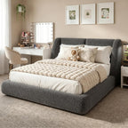 Homkdom Cloud Bed Frame Queen Size with 5" Headboard Protection
