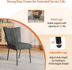 ZckyCine Dining Chairs Set of 4, Upholstered Velvet Kitchen Chairs with Thick Padded Seat and Sturdy Metal Legs, Modern Farmhouse Accent Chairs for Dining Room, Living Room（Just 4 Chairs）