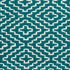 Signature Design by Ashley Brynnsen Casual Handwoven Geometric Pouf, Green & White