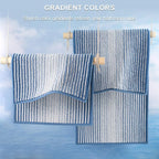 BSICPRO Bathroom Rugs and Mats Sets, 2 Piece Thick Absorbent Chenille Bath Mat Rug Set Non Slip, Soft Shaggy Bath Room Floor Mats for Bathroom, Machine Washable (Sky Blue, 20" x 60" Plus 20" x 32")