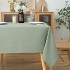 Biscaynebay Tablecloth for Rectangle Tables-90x132 Inch Sage Outdoor Picnic Table Cover-Rectangular Folding Reusable Table Cloths Water Resistant for Kitchen Camping Dining Room Patio Banquet Party