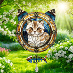 Scottish Cat Wind Spinner, Scottish Cat Wind Spinner Hanging for Yard and Garden