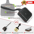 Grill Brush and Scraper [Extra Long 17-Inch Handle] Wire Grill Brush for Outdoor Grill Grill BrushGrill Cleaning Brush Grill Accessories for Most Grill Grill Accessories Gift for Men/Dad