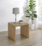 Coaster Home Furnishings - Canoga - Wood - End Table with Square Flat Top, U-Shaped Frame and Rustic Style - Living Room - 23.5-Inch - Mango - 706357