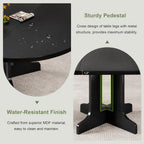 Feonase 43.3-59" Round Extendable Dining Room Table for 4-6, Modern Oval Kitchen Table with Heavy Duty Base, Dining Table for Kitchen Living Room, Easy Assembly, Noise-Free, Matte Black