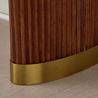 59.06" Narrow Console Table for Living Room with Unique Stainless Steel Legs Design,Modern Design MDF Entryway Entrance Sofa Table for Hallway,Apartment,Brown