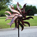 360 Degree Metal Wind Spinner - Classical Willow Leaves Design for Patio, Lawn & Garden Decor