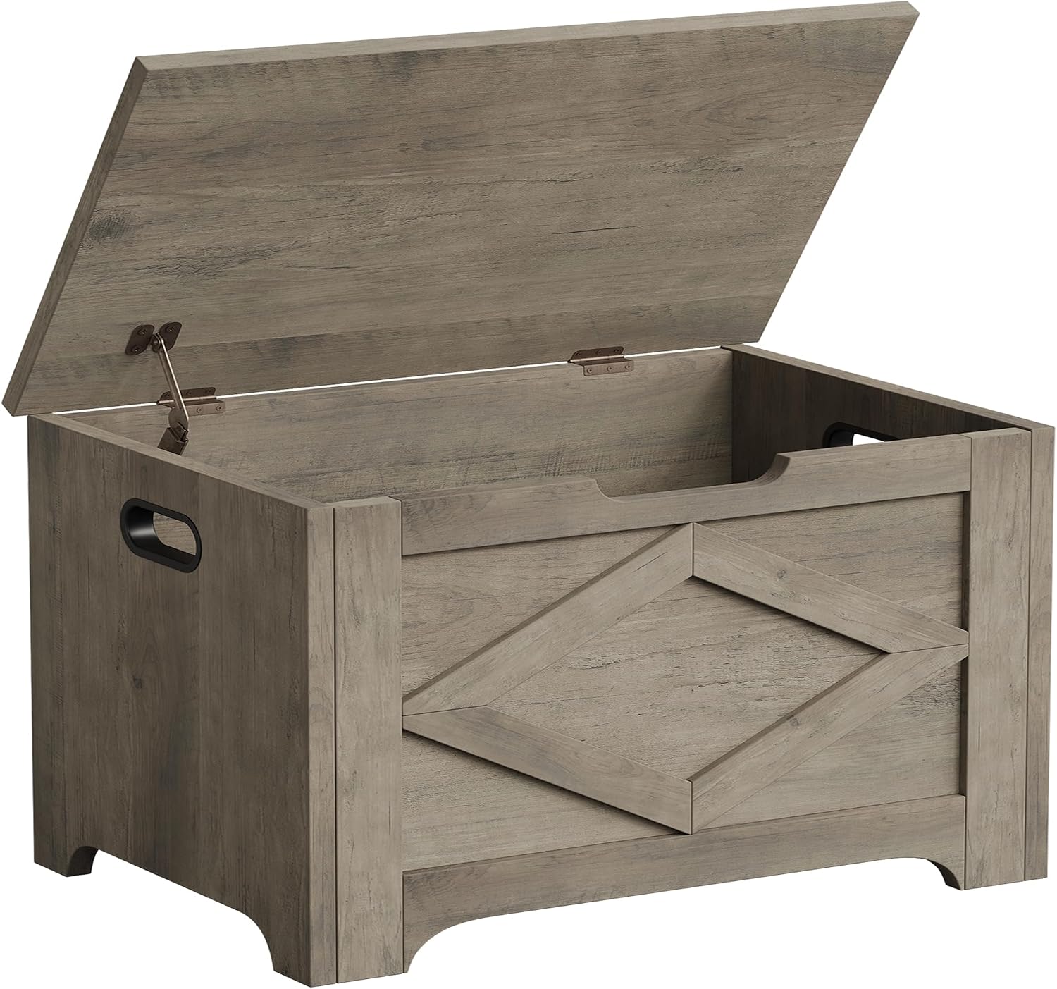 GarveeHome 23.6 in Storage Chest, Wooden Storage Bench with Safety Hinge, Easy Assembly, Large Shoe Bench for Entryway, Living Room, Bedroom