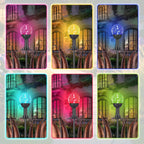 MUMTOP Wind Spinner Outdoor Large, 83 Inch Metal LED Wind Sculptures, Tulip Windmill for Yard Art, Garden Decor