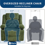 Garvee Rocking Recliner Chair for Adults Wide 360° Swivel Rocker Recliner