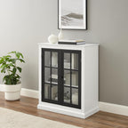Crosley Furniture Cecily Stackable Pantry Storage Cabinet with Shelves, Kitchen, Dining, or Laundry Room, White/Matte Black