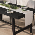 GarveeHome Industrial Dining Table for 6-8 People, 70.87" Long Large Kitchen Table with Sturdy Metal Frame, Rectangular Counter for Dinner, Kitchen, Dining Room (Black, 71" Non-extendable)