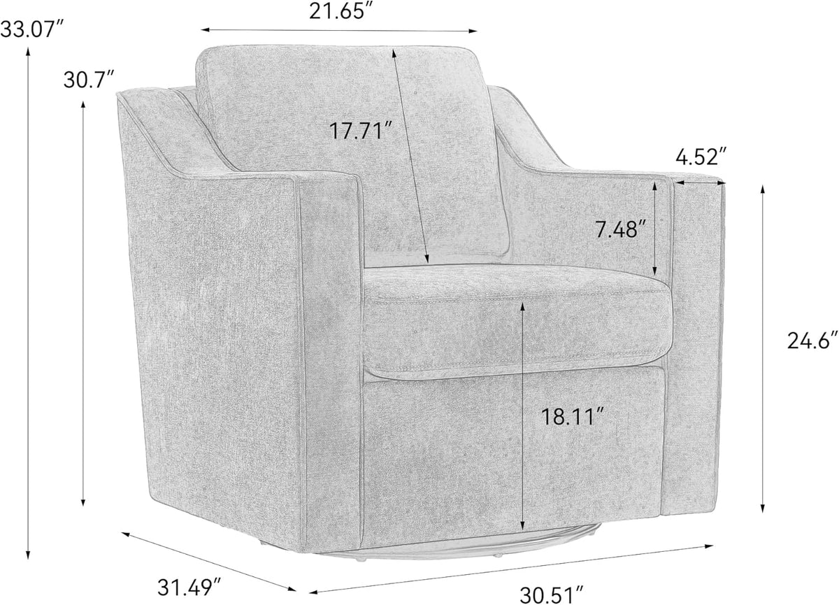 Faux Leather Swivel Accent Barrel Chairs Set of 2, Brown
