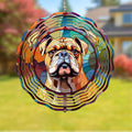 Bulldog Dog Wind Spinners Outdoor Dog Memorial Gifts, 3D Metal Kinetic Hanging Garden Wind Spinner, Spinner Decor, Wind Sculptures for Outdoor & Indoor, Window, Yard Decor (Bulldog 2)