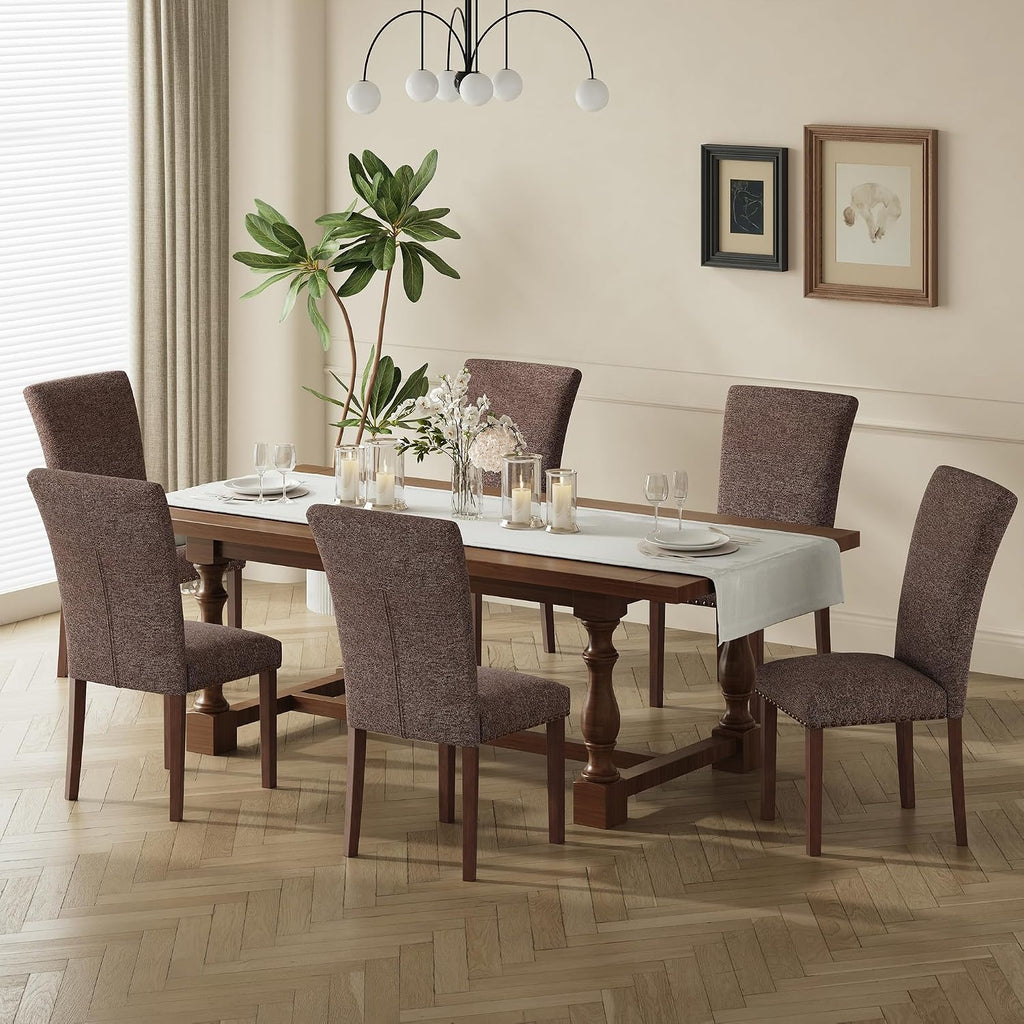 COLAMY Upholstered Dining Chairs Set of 6