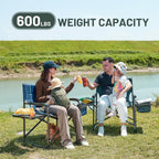 Timber Ridge XXL Oversized Directors Chair 600lbs - Heavy Duty Camping Chair with Cooler Bag & Table, Portable Folding Chair with Wide Seat for Tailgating, Patio, Outdoor - Grey