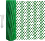 16.4 FT x 15.7 in Roll Mesh Fence, Versatile Green Plastic Fencing & Netting, Cuttable Animal Wire Mesh Fence, Durable Tree Trunk Protector, Suitable for Cat Dog Rabbit Barrier and Plant Protectors