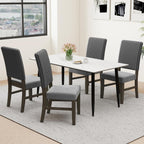 Giantex Dining Chairs Set of 2, Mid-Century Velvet Fabric Upholstered Chairs with Rubber Wood Legs, Thick Padded Seat, High Back, Modern Side Armless Chairs for Kitchen Living Dining Room