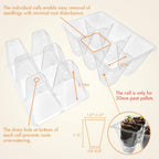 Gardzen 10 Pack Seed Starting Tray, Plant Germination Trays, Seed Starter Kit with Adjustable Humidity Vented Dome, Plant Growing Kit 6.6" x 4.5", Total 120-Cell, Clear
