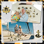 50th Anniversary Cruise Door Magnets Decorations, Gold Black Happy 50th Anniversary Cruise Ship Door Decor Magnetic for Married in 1975 Men Women Wedding Party Refrigerator Fridge Car Kitchen Garage
