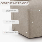 KISLOT Dining Chairs with Casters Require Assembly Upholstered Wingback Single Sofa Armless Deskchair for Bedroom Waiting Room Kitchen Diningroom
