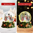 8.25 Inch Height Christmas Snow Globe with Light up Musical Snowflakes Holiday Decoration, Snowman Oversized Resin Snowglobes, Christmas Holiday Decor.