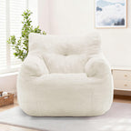 Korser Bean Bag Chair for Adults and Kids, Small Comfy Beanbag Lounge Floor Sofa Reading Chair with Armrests, Mini Cloud Sofa for Living Room, Bedroom and Game Rooms, Plush Chair with Memory Foam