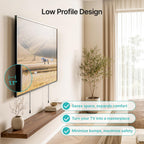 PEGZONE Low Profile TV Wall Mount for 43-95 Inch TVs, 1.1 Inch Ultra Slim | Fixed TV Wall Mount with 220 lbs Capacity, Max VESA 800x400mm, Fits 16"/18"/24" Wood Studs & Concrete Walls