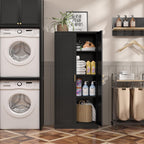Steeloong 60"Metal Pantry Storage Cabinet with Doors & 4 Adjustable Shelves | Kitchen Pantry Cabinet,Black Kitchen Cabinet with 2 Gold Handles,Tall Cabinet for Livingroom,Pantry, Bathroom,Kitchen,Garage