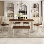 LUMISOL 60" Farmhouse Kitchen Table Set for 4-6
