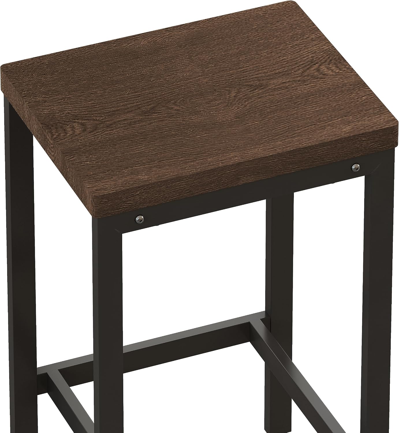 Bar Table and Chairs Set, 60.24” Long Pub Table with 3 Stools, High Top Desk Kitchen Dining Desk, 4-Piece Breakfast Table Set for Living Room Apartment Small Space (Dark Brown)