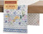 Maison d' Hermine Table Runner 100% Cotton Double Layer Table Runners 108 inches Long Decorative for Home Kitchen Dining Party Baby Shower Wedding Bridal Shower Spring Summer (Faience, 14.50" x 108")
