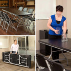 Lifetime 8-Foot Folding Table, Black and Silver - Pallet Pack of 27