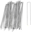 50 PCS 12 Inch 8 Gauge Garden Landscape Staples, Galvanized U-Shaped Landscape Pins, Garden Securing Stakes for Anchoring Landscape Fabric Irrigation Tubing Dog Fencing Weed Barrier Fabric