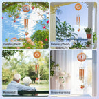 Wind Chimes for Outside with Chicken Wind Spinner, Unique Birthday Thanksgiving for Women Mom Grandma Neighbors Chicken Lovers, Outdoor Farm House Garden Yard Rooster Decor
