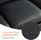 31.5" Faux Leather Large Square Ottoman, Oversized Upholstered Footrest for Living Room, Bedroom, Entryway, Black