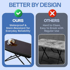 Lavish Home Portable Folding Tables Set of 2-2.5 Foot Indoor/Outdoor Portable Lightweight Small Tables with Adjustable Height - TV Trays Set of 2 for Laptop, Cards, Camping, Crafting, Party (Black)