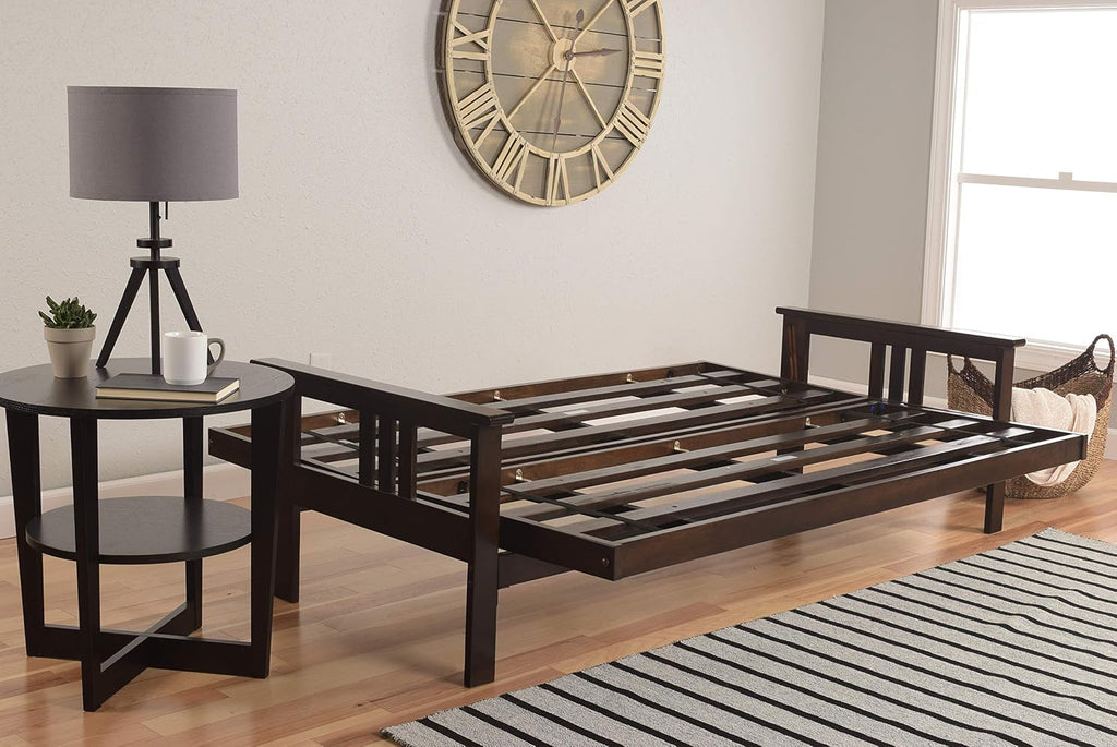 Kodiak Furniture Monterey Queen-size Futon, Espresso Finish with Suede Gray Mattress
