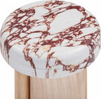 Tov Furniture Sheila Wood and Breccia Capraia Textured Concrete Side Table