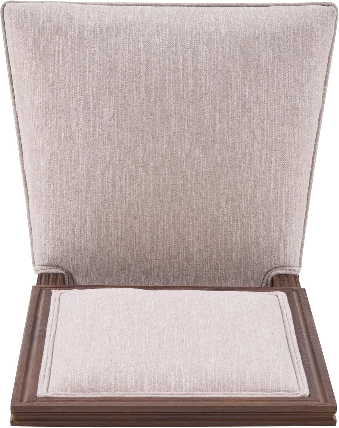 Christopher Knight Home Regina French Country Dining Chairs Set of 2, Wooden Dining Room Chair, High Back Kitchen Side Chair, Fabric Upholstered Armless Extra Seat, Beige+Walnut