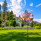 MUMTOP Wind Spinner 360 Degrees Double Steel Metal Wind Sculpture is Suitable for Decorating Your Patio, Lawn & Garden