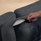 102" Convertible Sectional Sofa Couch, L Shaped Couch with Back Cushions, Modern Upholstered 6-Seat Reversible Sofa Set for Living Room, Apartment, Office, Dark Grey