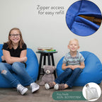 Children's Factory 26" Kids Bean Bag Chairs, Flexible Seating Classroom Furniture, Beanbag Ideal for Boy/Girl Toddler Daycare or Playroom, Deep Water (CF610-035)