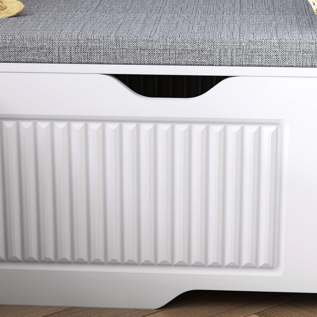 L Shaped Corner Shoe Storage Bench with Cushion, Kitchen Breakfast Nook Bench with Lift Top Hidden Storage, Wood Flip-Top Shoe Benches for Entryway Dining Room, Kitchen, Bedroom