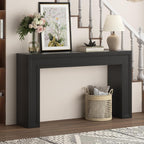 Rresyet 55 Inch Long Console Table, Sofa Table Behind Couch, Entryway Table, Farmhouse Entryway Table for Entrance, Hallway, Living Room (Black)