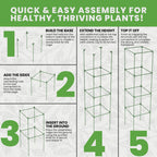 Tomato Cage Square - Large Trellis Stakes and Plant Support Structures for Vegetables and Climbing Plants - Tall Tomato Cages for Garden, Pots, Raised Garden Bed Outdoor Supplies (3 Pack - Up to 58")
