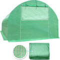 YardGrow Greenhouse Replacement Cover Larger Walk in Outdoor Plant Gardening Greenhouse, 2-Doors with 2 Mesh Windows, Frame Does NOT Included (26'x10'x7')
