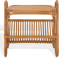 SAFAVIEH Couture Collection - Bayard Natural Rattan Accent Table, Side Table with Magazine Holder, Tropical Coastal Design, Fully Assembled (CWK3017A)