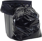 Aluf Plastics Heavy Duty 55 Gallon Trash Bags - (Large 50 Pack/w Ties) - 2 MIL Industrial Strength Plastic Drum Liners 38' x 58' Professional Black Garbage Bags for Construction, Contractors